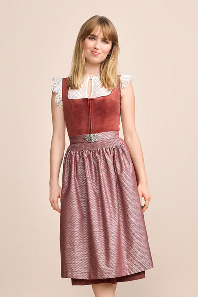 Kruger Long Dirndl 2pcs. 70cm "Alisha" red