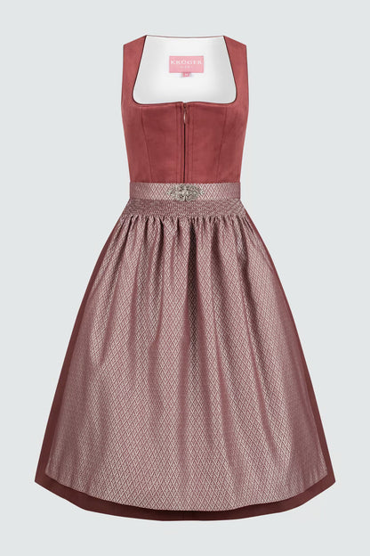 Kruger Long Dirndl 2pcs. 70cm "Alisha" red