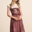 Kruger Midi Dirndl 2pcs. 60cm "Nevaeh" red
