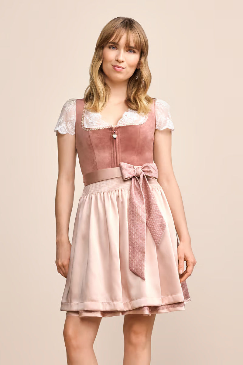 Kruger Mini Dirndl 2pcs. 50cm "Dena" red