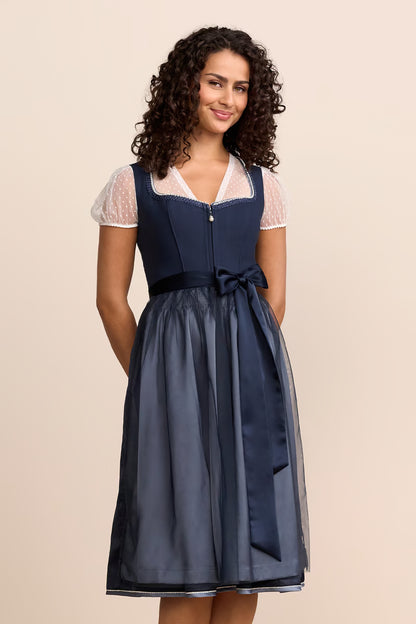 Kruger Kaelora Long Dirndl, Navy Blue — 70cm 2pc Set