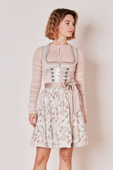 Kruger Nemi Mini Dirndl, Beige — 50cm 2pc Set