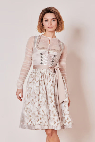 Kruger Midi Dirndl 2pcs. 60cm "Nemi" beige
