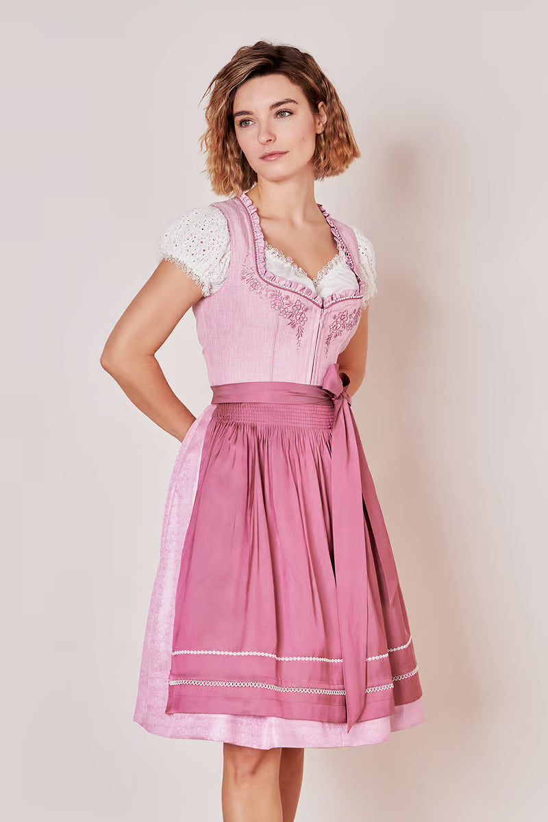 Kruger Mini Dirndl 2pcs. 60cm "Ramina" pink