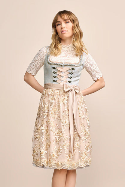(new) Kruger Midi Dirndl 2pcs. 60cm "Corvina" blue