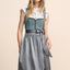 Kruger Midi Dirndl 2pcs. 60cm "Soleil" turquoise