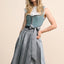 Kruger Long Dirndl 2pcs 70cm "Soleil" turquoise