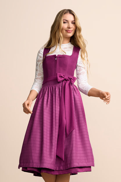 Krüger Emmelina Long Dirndl, Purple — 70cm 2pc Set