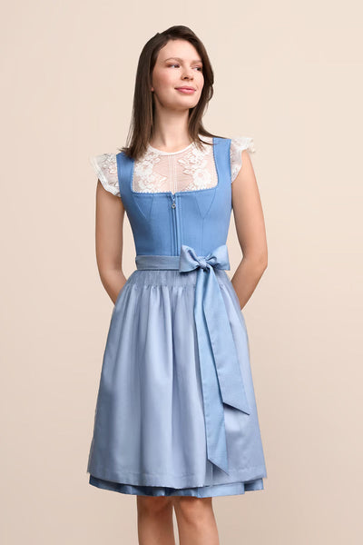 Kruger Midi Dirndl 2pc 60cm "Caylee" blue