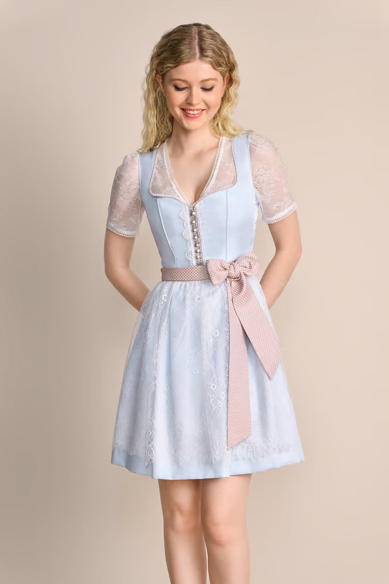 mini dirndl dress Oktoberfest Dirndl Dress for Women German Beer Girl Mini Costume Bavarian Peasant Lace Up Maid Outfit