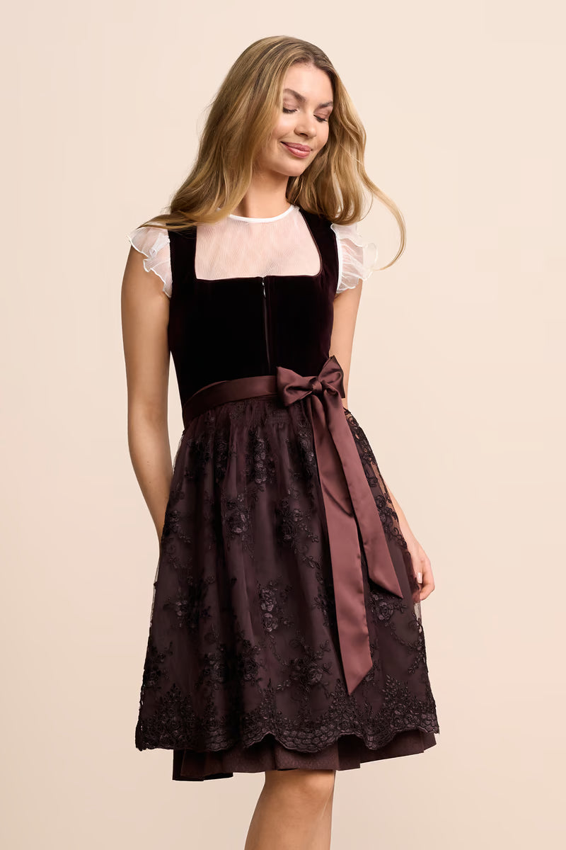 Kruger Midi Dirndl 2pcs. 60cm "Tanya" red