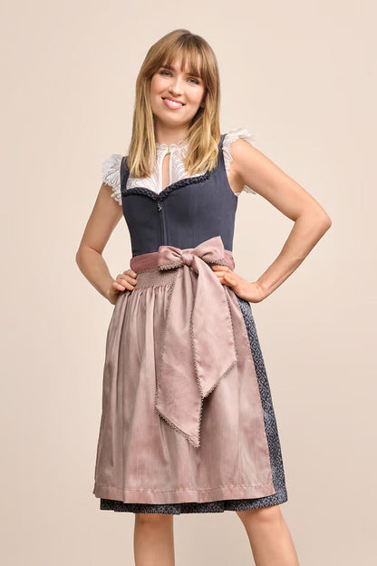 Kruger Midi Dirndl 2pcs. 60cm "Jalisa" gray