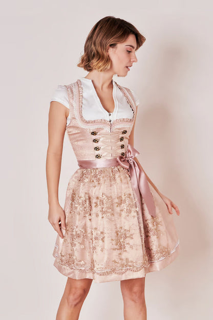 Kruger Mini Dirndl 2pcs. 50cm "Kailia" pink (38)