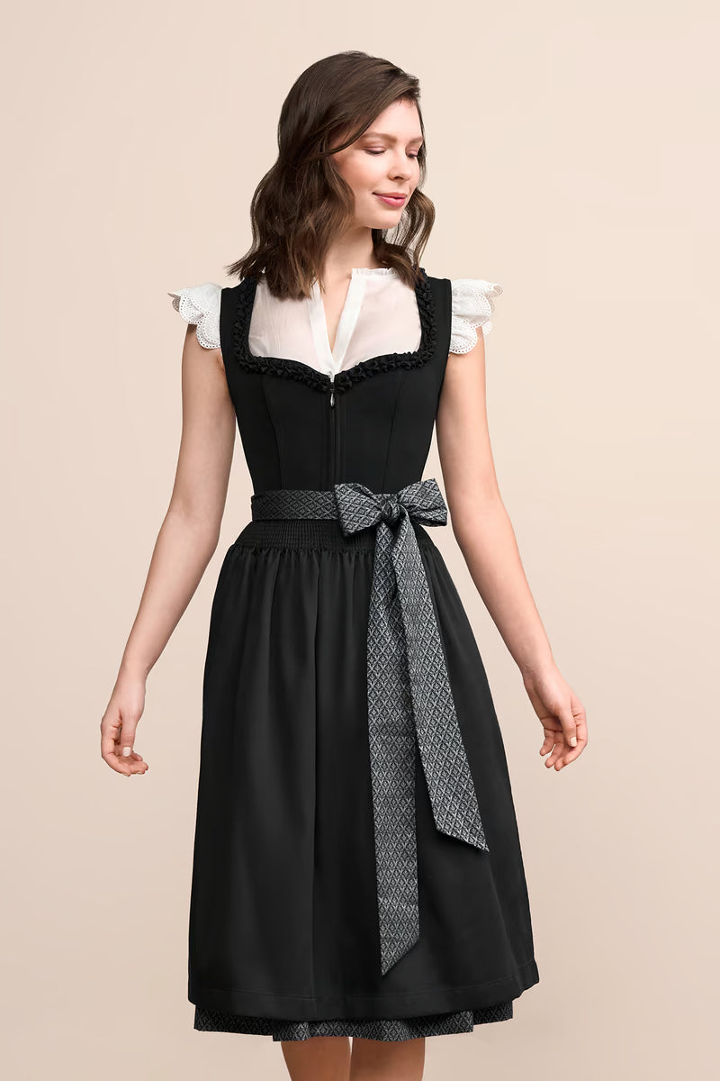 Kruger Long Dirndl 2pcs. 70cm "Anica" black
