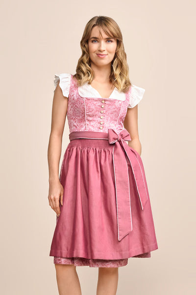 Kruger Midi Dirndl 2pc 60cm "Joulie" rosa