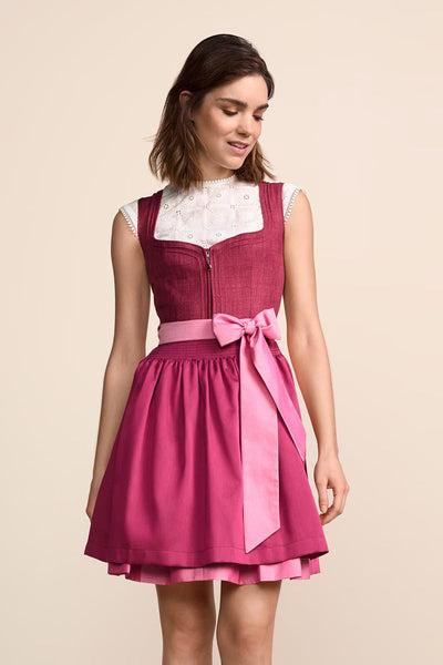 Kruger Mini Dirndl 2pcs. 50cm "Rianna" pink