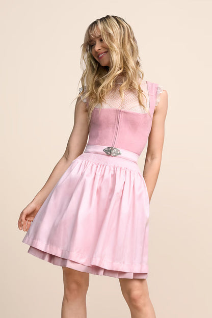Kruger Mini Dirndl 2pcs. 50cm "Evi" pink