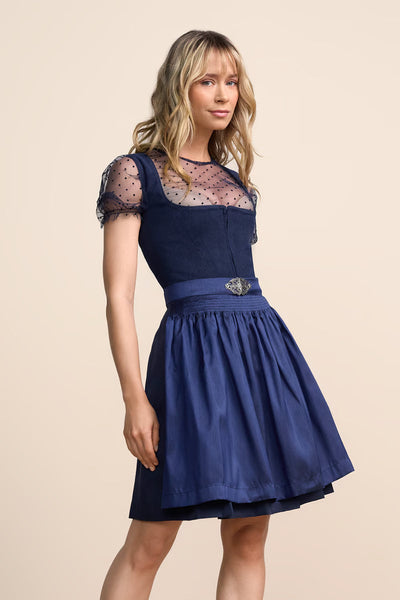 Kruger Mini Dirndl 2pcs. 50cm "Evi" blue