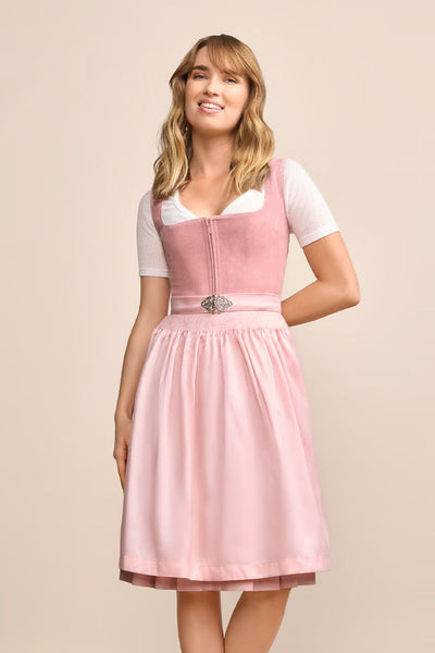 Kruger Midi Dirndl 2pcs. 60cm "Evi" pink