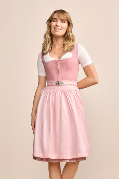Kruger Midi Dirndl 2pcs. 60cm "Evi" pink (36)