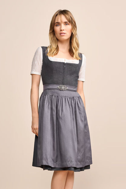Kruger Midi Dirndl 2pcs. 60cm "Evi" gray