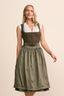 Kruger Long Dirndl 2pcs. 70cm "Evi" olive (size 38)