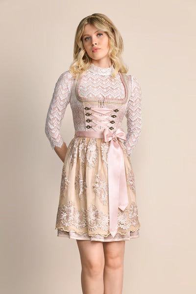 Kruger Mini Dirndl 2pcs. 50cm "Lunie" pink (size 38)