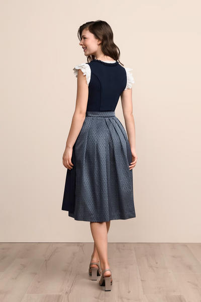 Kruger Long Dirndl 2pcs. 70cm "Anica" blue
