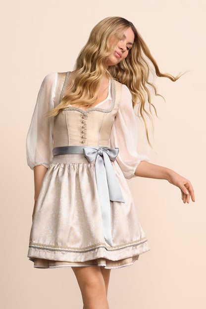 Kruger Millefoglie Mini Dirndl, Beige — 50cm 2pc Set