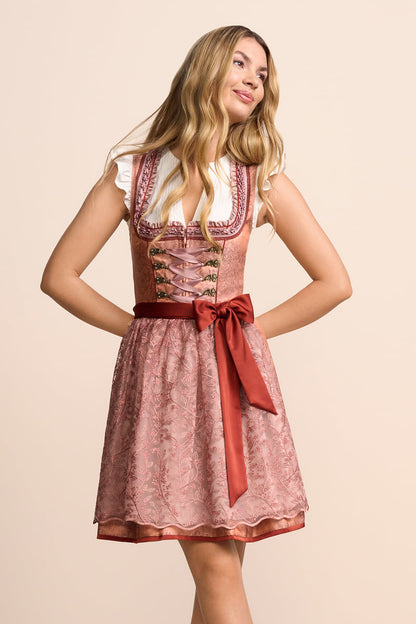 Kruger Amarena Mini Dirndl, Orange — 50cm 2pc Set