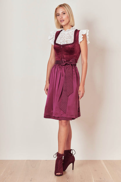 Julia Trentini Mathilda Midi Dirndl, Berry — 60cm
