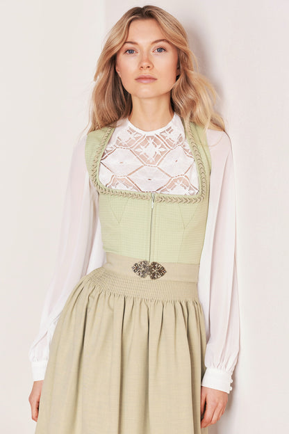 Julia Trentini Lotte Midi Dirndl, Green — 60cm