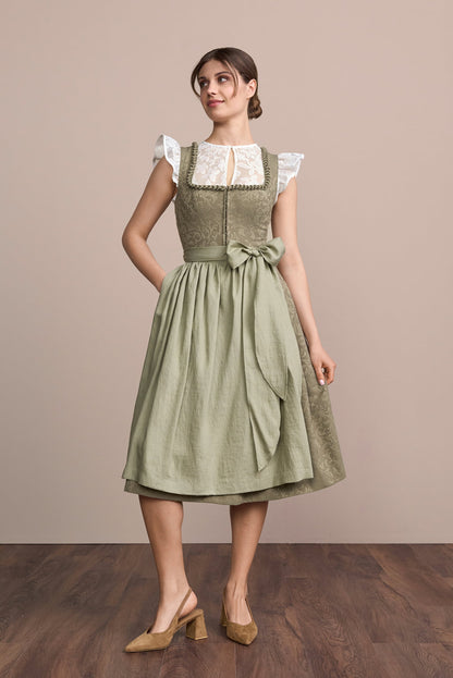 Julia Trentini Alwine Dirndl, Green — 70cm Long