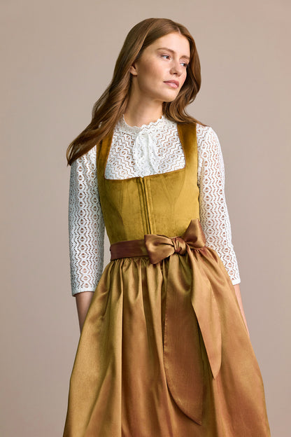 Julia Trentini Milla Midi Dirndl, Yellow — 60cm