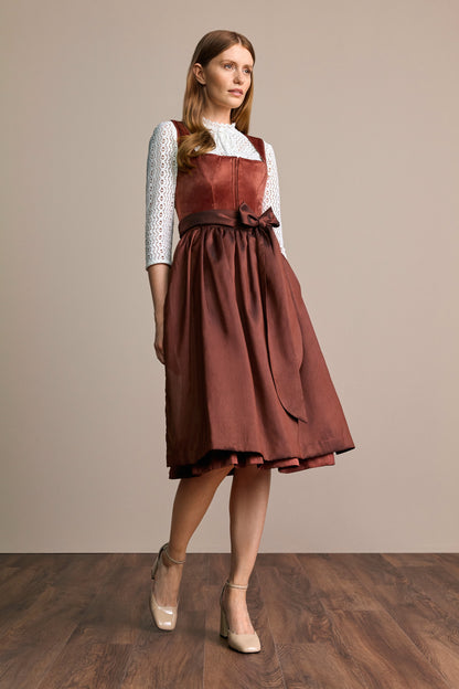 Julia Trentini Milla Dirndl, Brown — 70cm Long