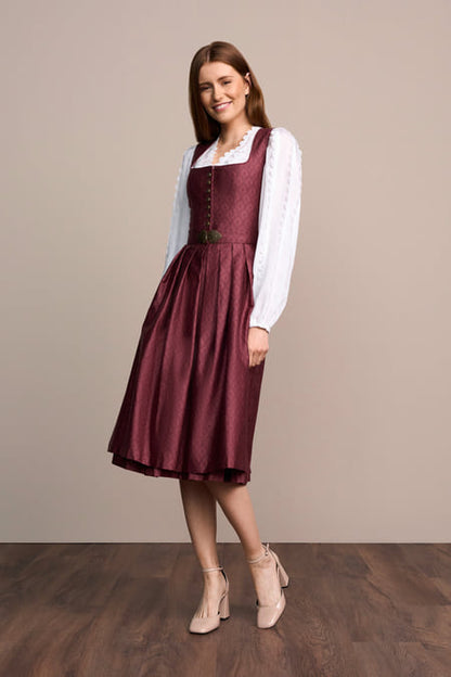 Julia Trentini Talina Dirndl, Red — 70cm Long