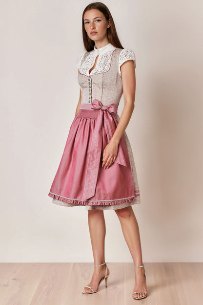 Julia Trentini Marelie Midi Dirndl, Rose — 60cm