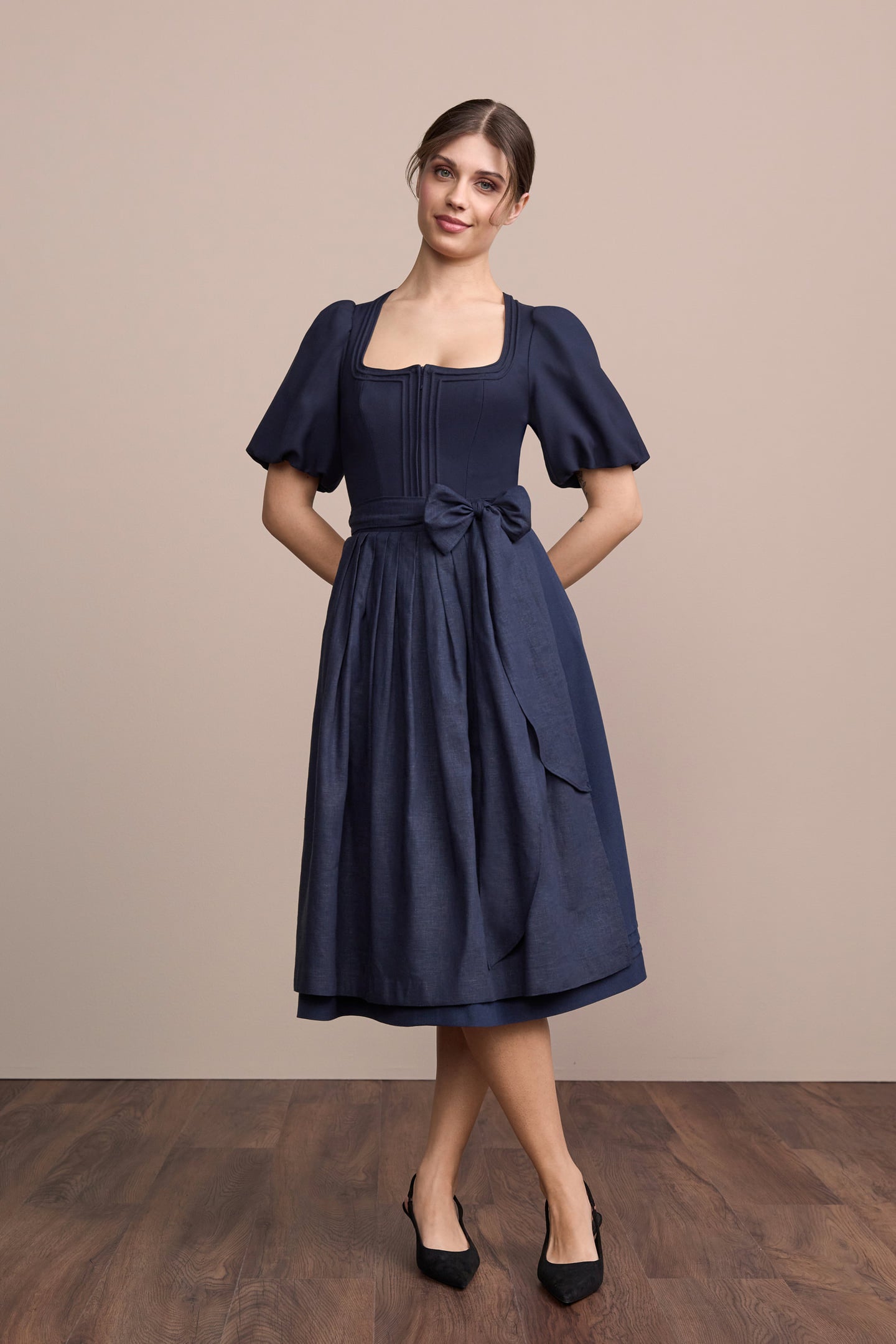Julia Trentini Liore Dirndl, Blue — 70cm Long