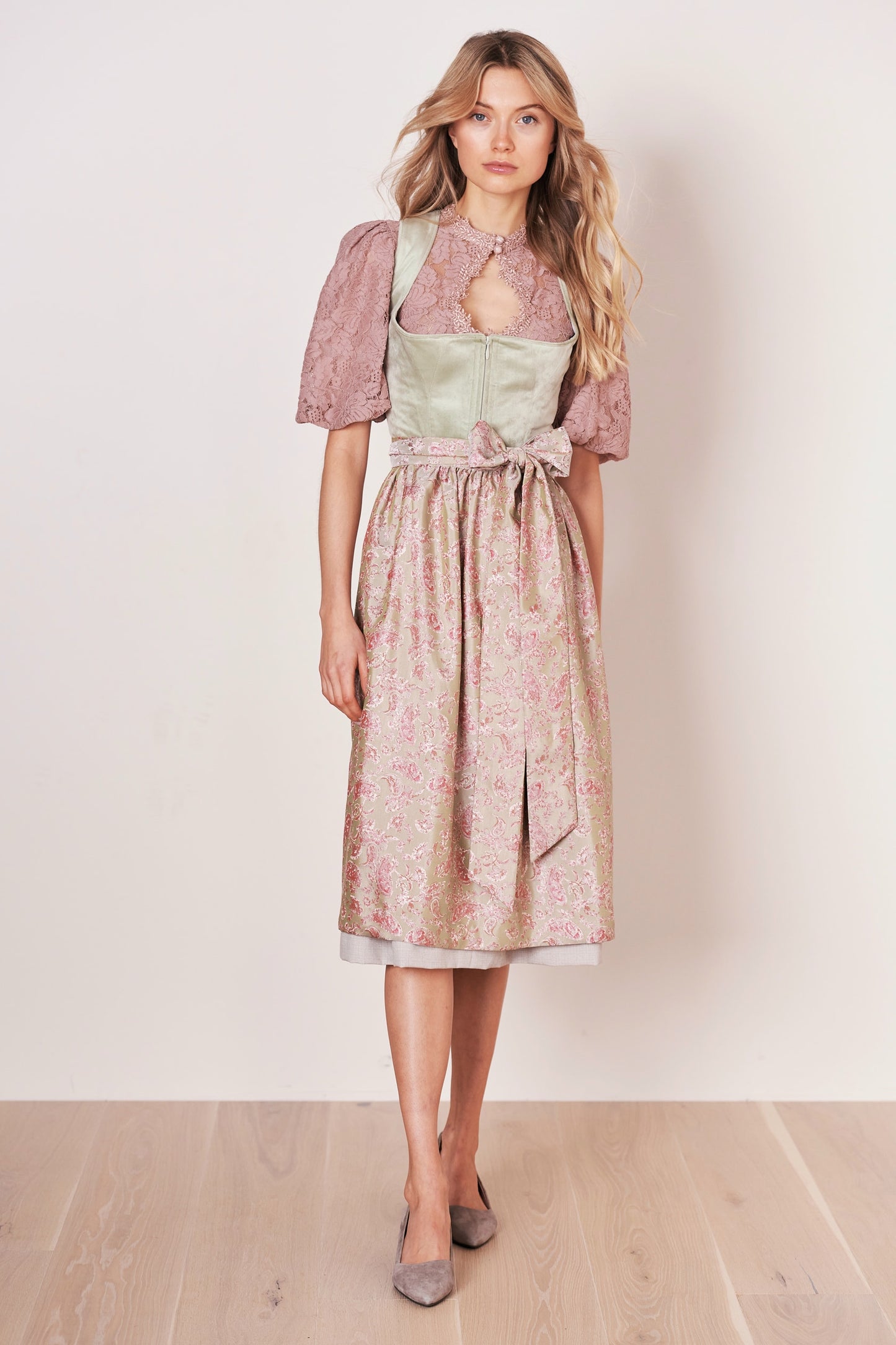 Julia Trentini Alica Dirndl, Green — 70cm Long