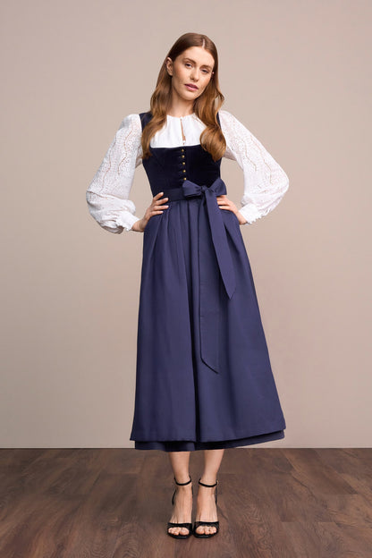 Julia Trentini Yara Dirndl, Blue — 80cm Maxi