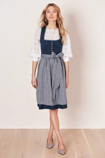 Julia Trentini Kati Midi Dirndl, Blue — 60cm
