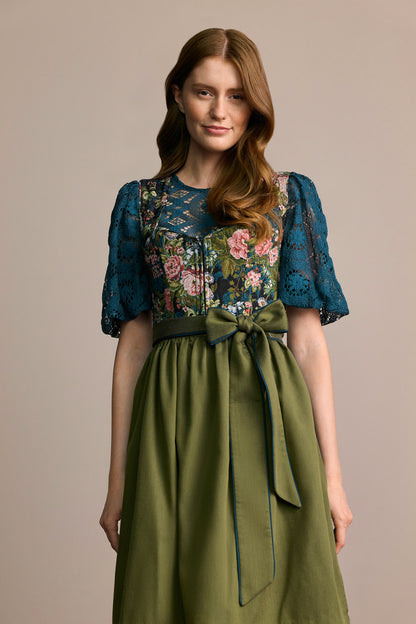 Julia Trentini Franzi Midi Dirndl, Turquoise — 60cm