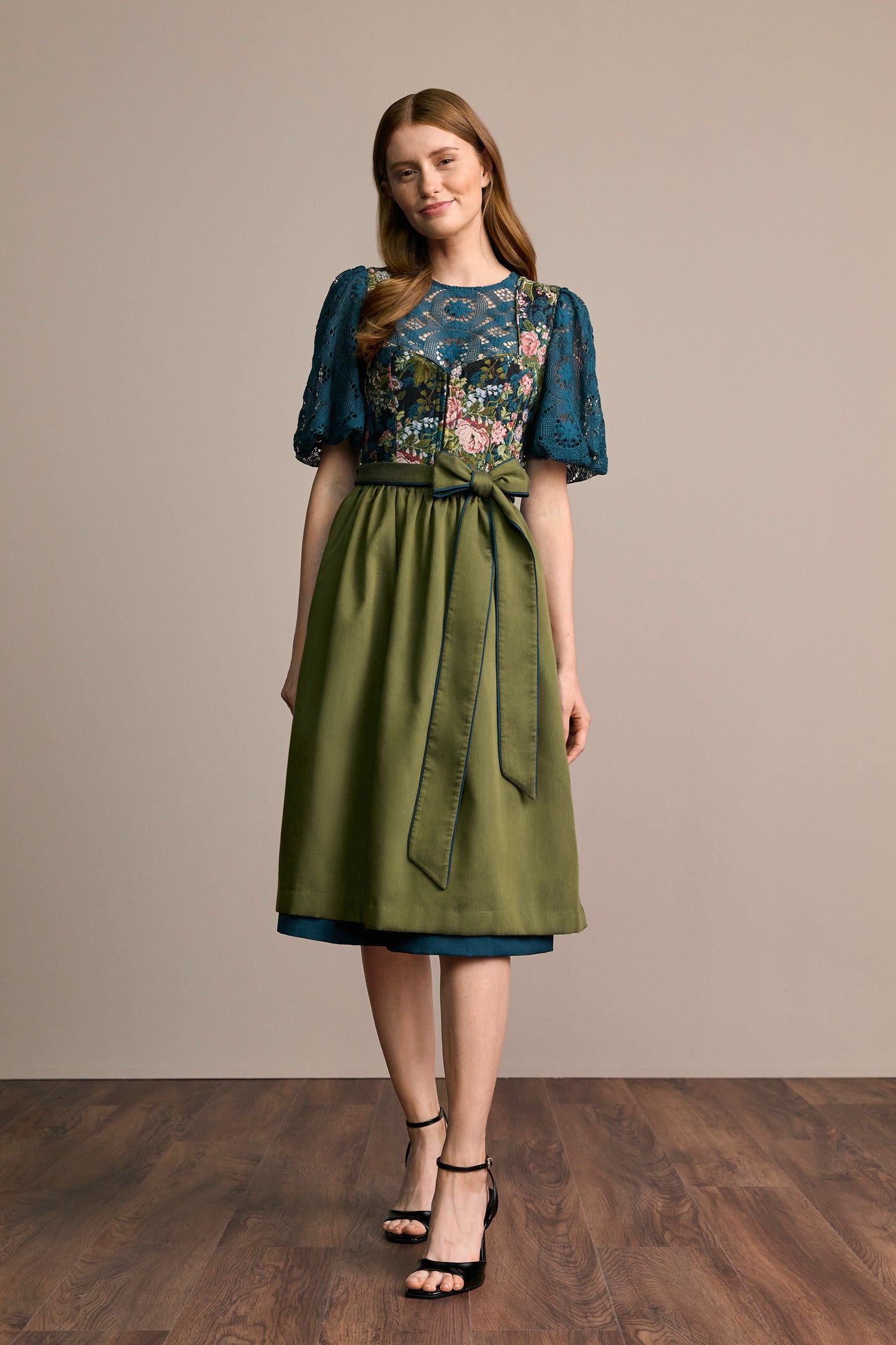 Julia Trentini Franzi Dirndl, Turquoise — 70cm Long