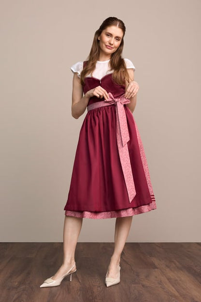Julia Trentini Runa Dirndl, Red — 70cm Long