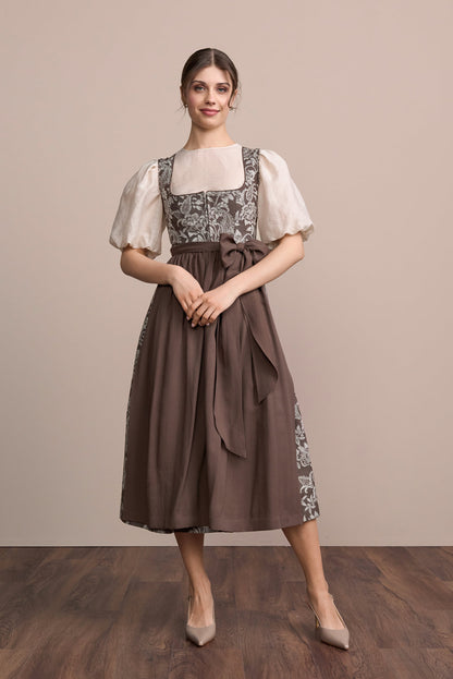 Julia Trentini Odita Dirndl, Brown — 80cm Maxi