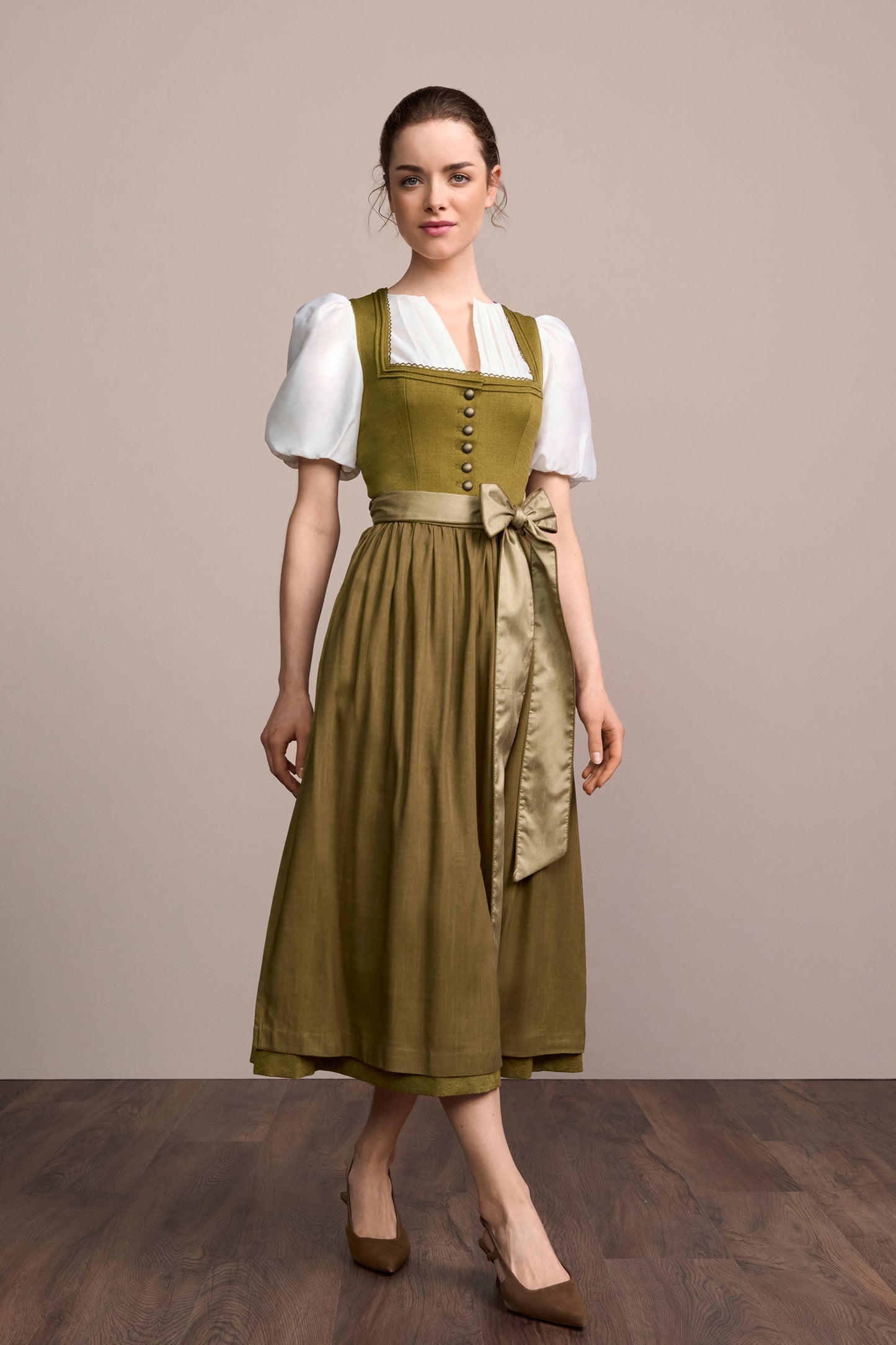 Julia Trentini Marianna maxi dirndl in olive, 80cm