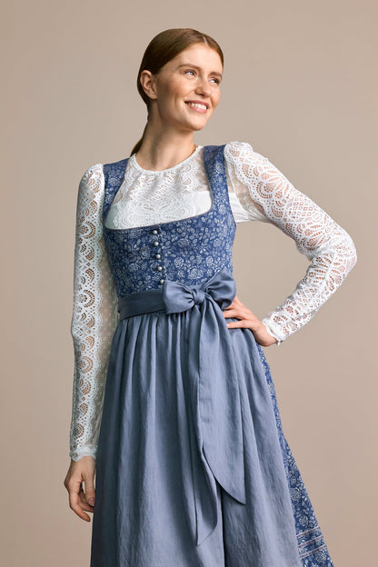 Julia Trentini Linn Midi Dirndl, Blue — 60cm