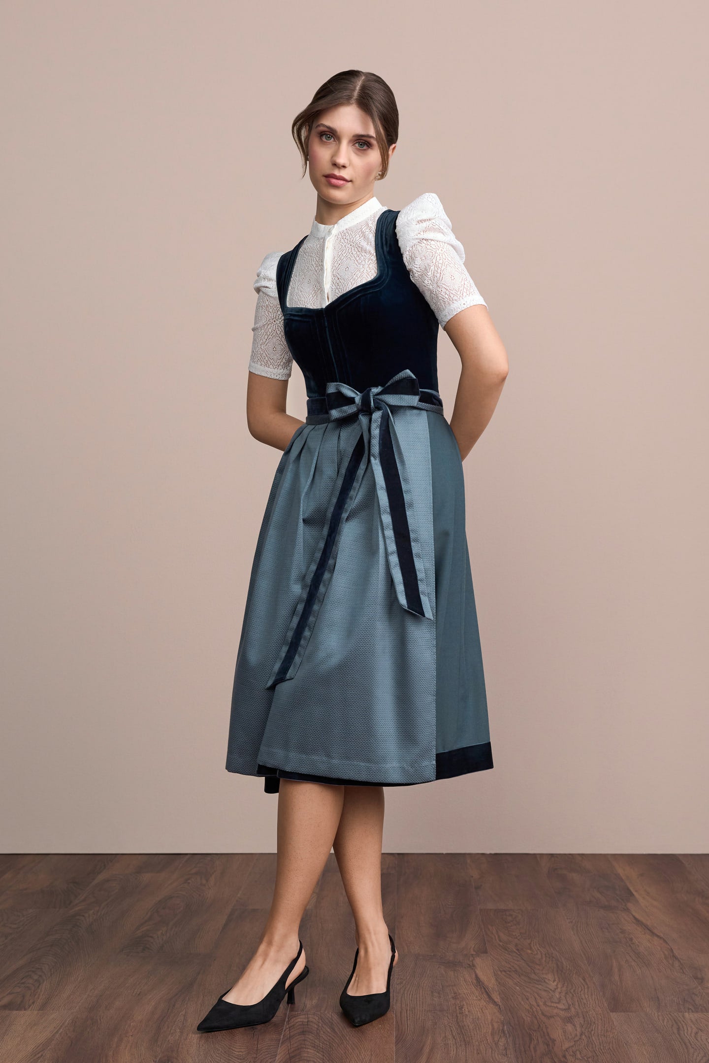 Julia Trentini Kajsa Dirndl, Blue — 70cm Long