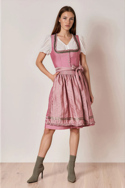 Julia Trentini Frederika Midi Dirndl, Rose — 60cm