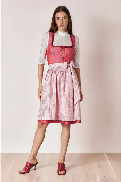 Julia Trentini Aloisa Midi Dirndl, Red — 60cm
